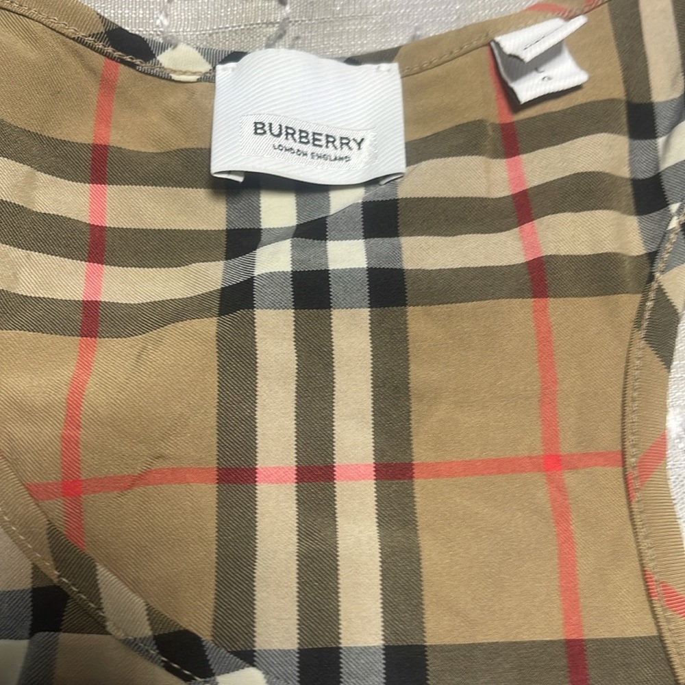Burberry Vintage check bra top in soft stretch jersey tagged with our logo - Picture 5 of 6